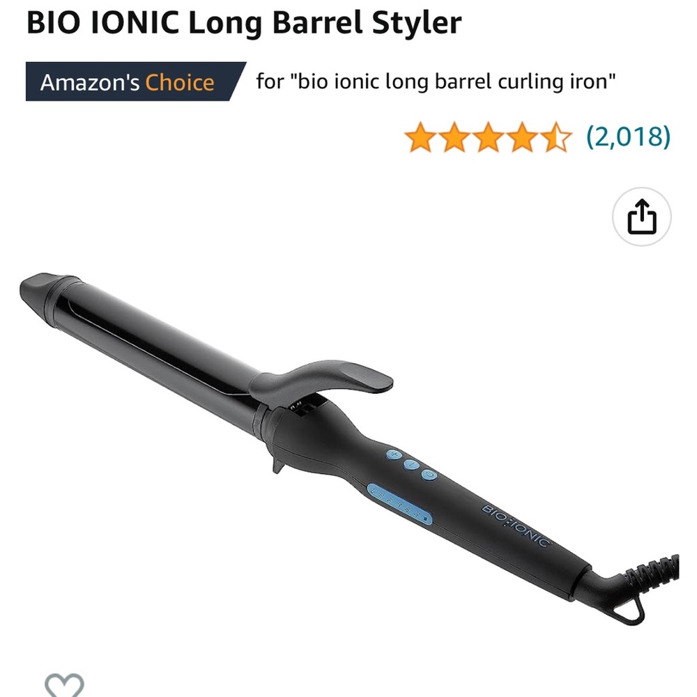 Bio Ionic long barrel styler